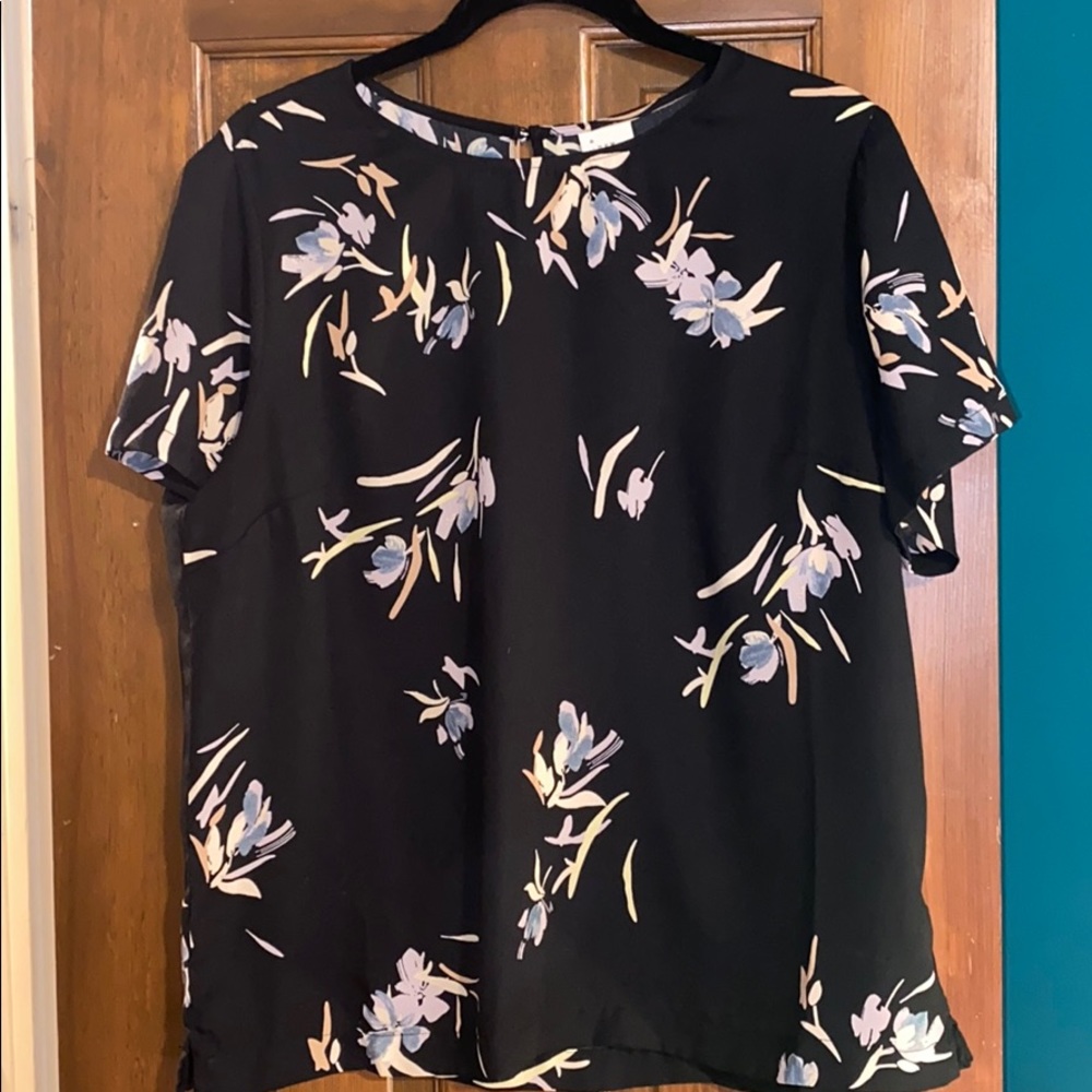 Black floral blouse!
